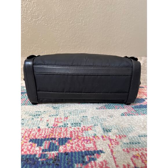 Prada Bauletto Black Nylon Leather Shoulder Bag With Authentication Card - Picture 8 of 16